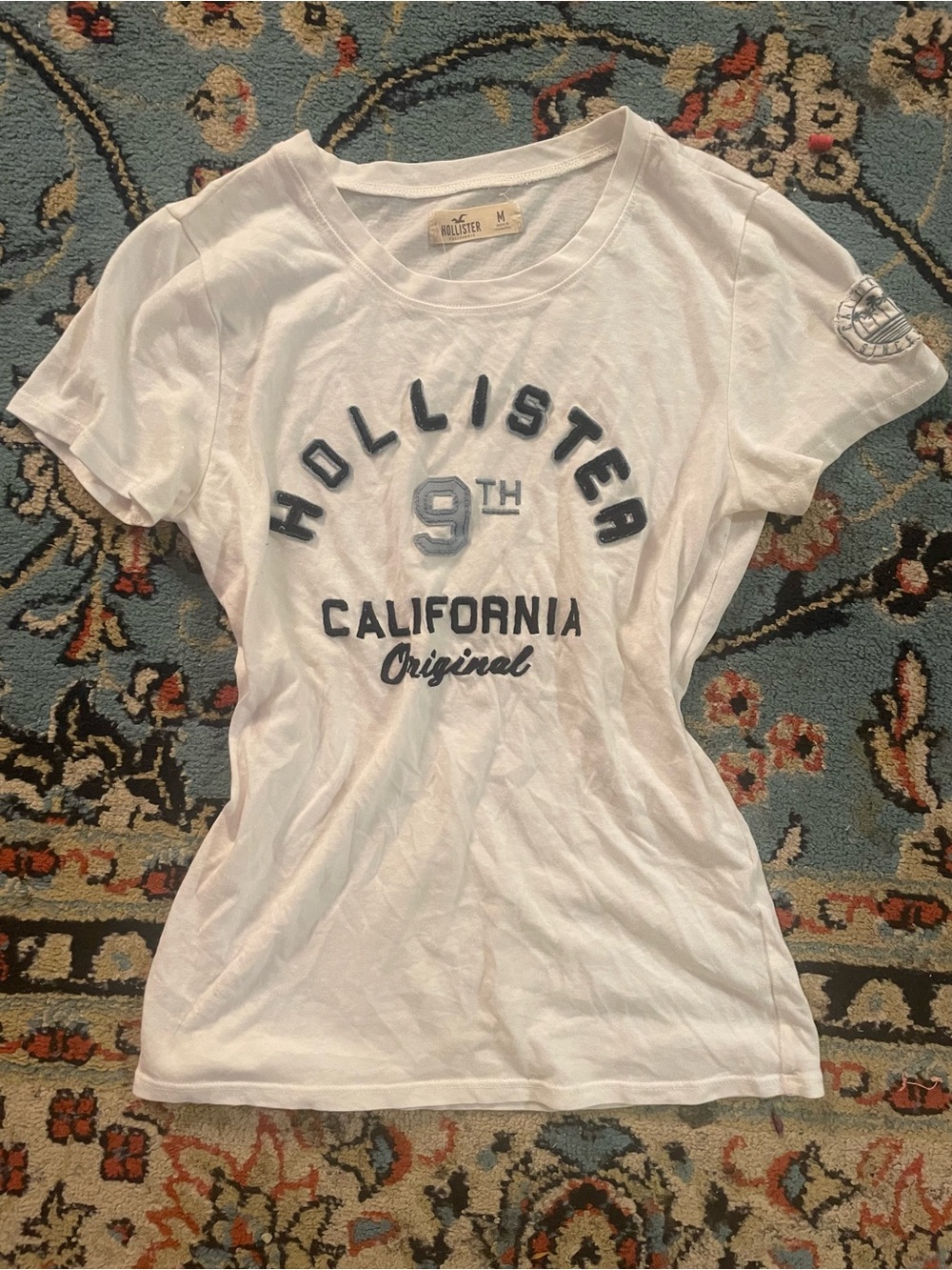 Hollister White Short Sleeve 'California Original' Graphic Tee